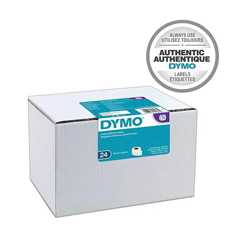 (S0722390) DYMO ETIQUETAS DE ENVÍO - BLANCO - 36X89MM - ROTULADORA LABELWRITER - PACK 24 ROLLOS