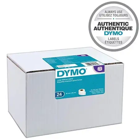 (S0722390) DYMO ETIQUETAS DE ENVÍO - BLANCO - 36X89MM - ROTULADORA LABELWRITER - PACK 24 ROLLOS