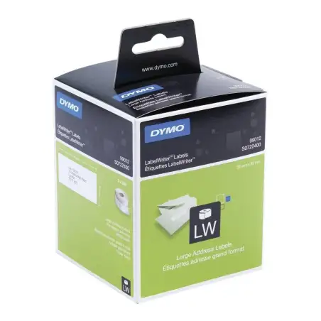 (S0722400) DYMO ETIQUETAS DE TRANSFERENCIA TERMICA 99012 - NEGRO SOBRE BLANCO - 36X89MM (AXL) - PARA DIRECCIONES GRANDES - LA...