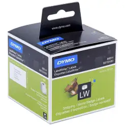 (S0722430) DYMO ETIQUETAS DE TRANSFERENCIA TERMICA 99014 - NEGRO SOBRE BLANCO - 54X101MM (AXL) - ETIQUETAS GRANDES DE IDENTIF...