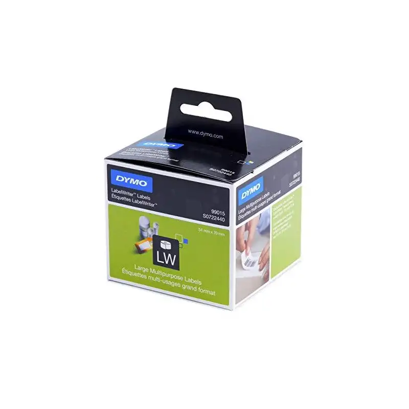 (S0722440) DYMO PACK DE ETIQUETAS DE DISCO BLANCO - 54X70MM - ROLLO 320 PIEZAS