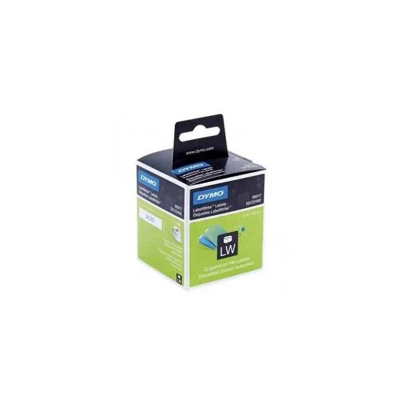 (S0722460) DYMO ETIQUETAS DE TRANSFERENCIA TÉRMICA 99017- BLANCO - 50X12MM - ETIQUETAS CARPETAS COLGANTES - ROTULADORA LABEL ...