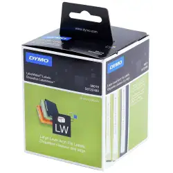 (S0722480) DYMO ETIQUETAS DE TRANSFERENCIA TERMICA 99019 - NEGRO SOBRE BLANCO - 59X190MM (AXL) - ETIQUETAS GRANDES  ARCHIVADO...