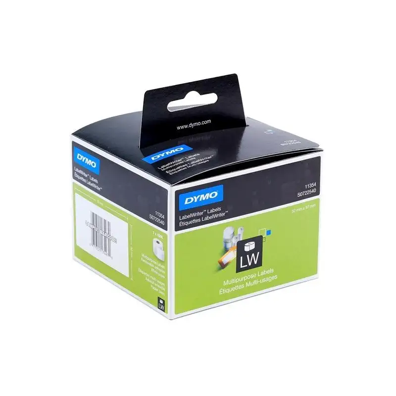 (S0722540) DYMO ETIQUETAS DE TRANSFERENCIA TERMICA 11354 - NEGRO SOBRE BLANCO - 32X57MM (AXL) - ETIQUETAS MULTIUSOS - LABEL W...