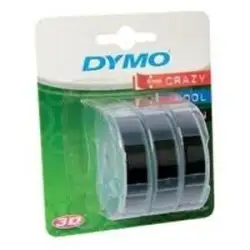 (S0847730) DYMO CINTA TRADICIONAL 84773 - NEGRO - 9MMX3M - BLISTER 3 UDS