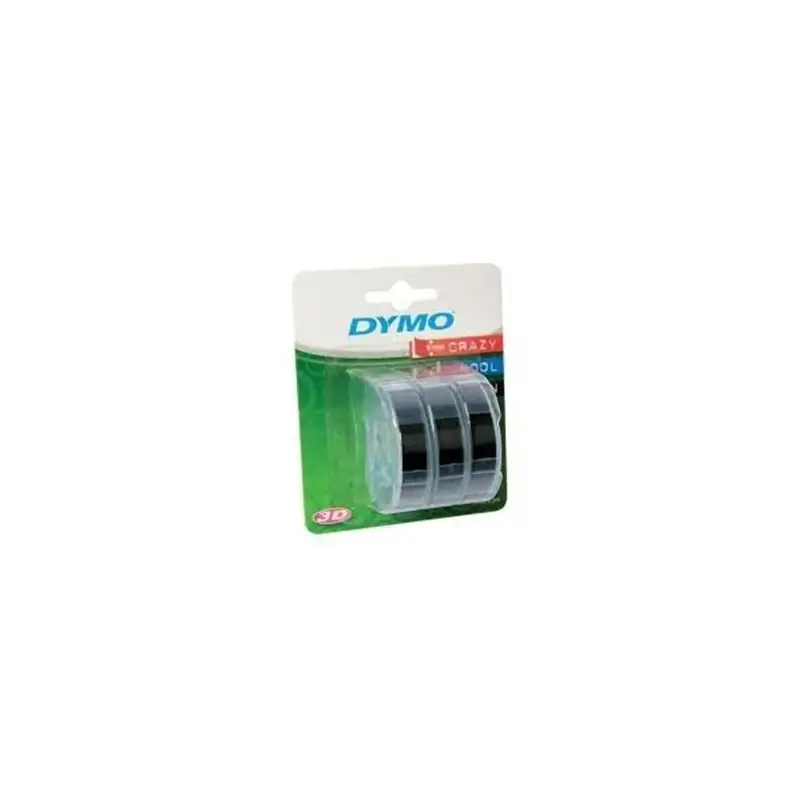 (S0847730) DYMO CINTA TRADICIONAL 84773 - NEGRO - 9MMX3M - BLISTER 3 UDS