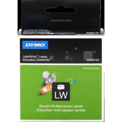 (S0929120) DYMO ETIQUETAS MULTIFUNCIÓN CUADRADAS - BLANCO - 25X25MM - ROTULADORA LABELWRITER (ROLLO 750UD)