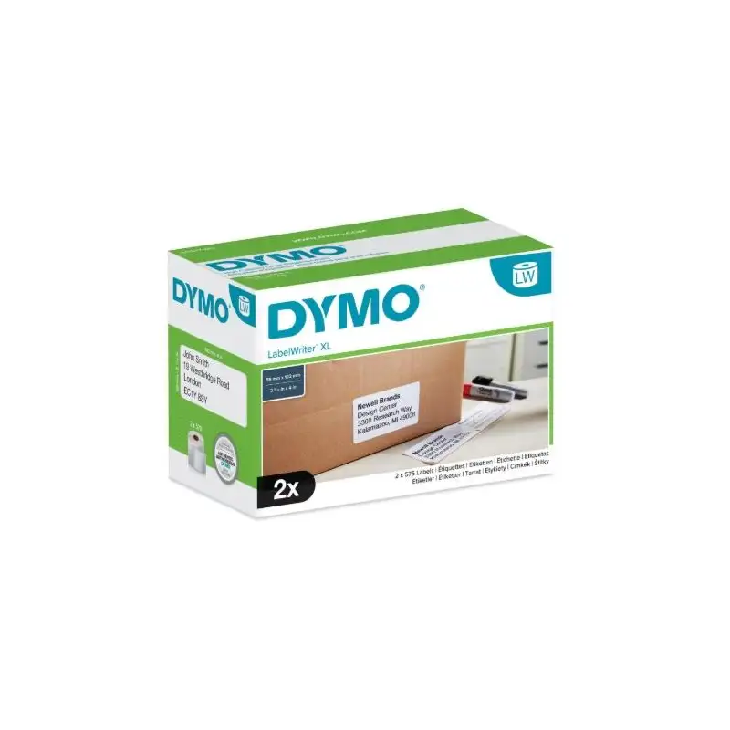 (S0947420) DYMO CINTA DE ETIQUETAS DE ENVÍO DE ALTA CAPACIDAD - BLANCO - 102X59MM - ROTULADORA LABELWRITER (2 ROLLOS)