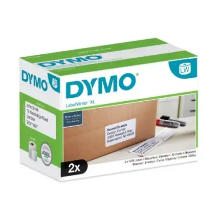 (S0947420) DYMO CINTA DE ETIQUETAS DE ENVÍO DE ALTA CAPACIDAD - BLANCO - 102X59MM - ROTULADORA LABELWRITER (2 ROLLOS)