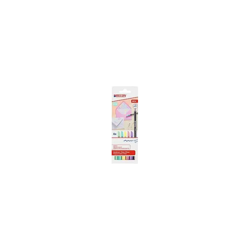 (1200-6 S) EDDING ROTULADOR 1200 PUNTA FINA COLORES SURTIDOS PASTEL ESTUCHE 6 UD