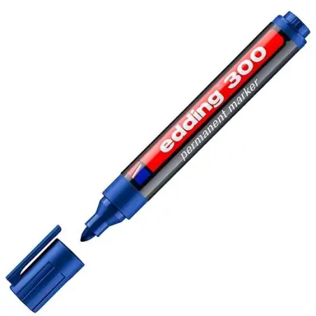 (300-03) EDDING MARCADOR PERMANENTE 300 AZUL