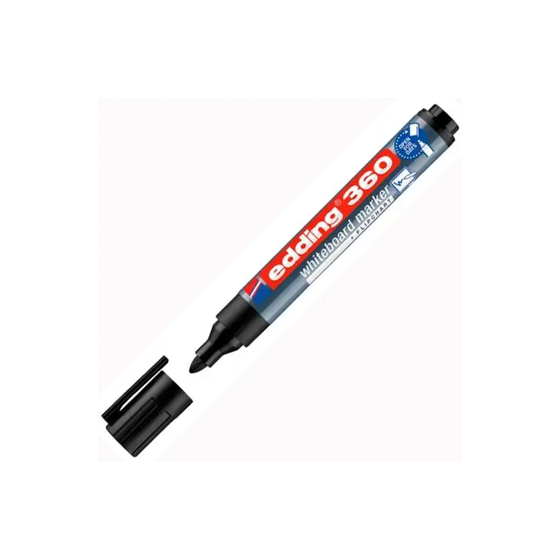 (360-01) EDDING MARCADOR PIZARRA BLANCA 360 RELLENABLE NEGRO