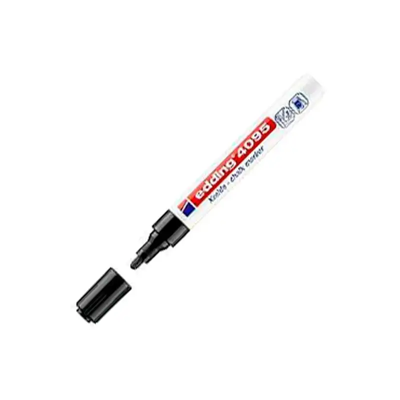 (4095-01) EDDING MARCADOR DE TIZA LÍQUIDA 4095 BORRABLE NEGRO
