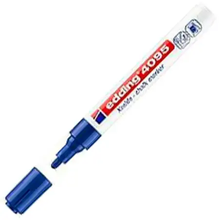 (4095-03) EDDING MARCADOR DE TIZA LÍQUIDA 4095 BORRABLE AZUL