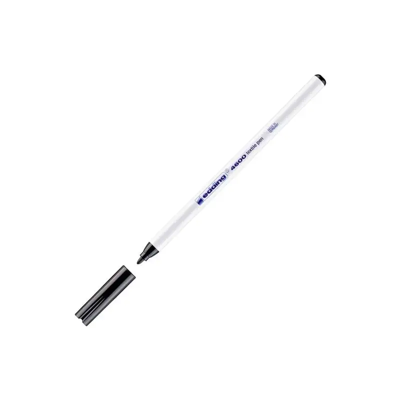 (4600-01) EDDING ROTULADOR 4600 PARA TEXTIL PUNTA REDONDA NEGRO