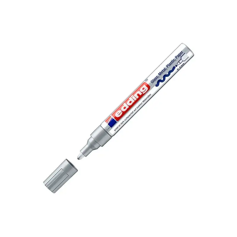 (750-54) EDDING MARCADOR PERMANENTE 750 TINTA OPACA PLATA