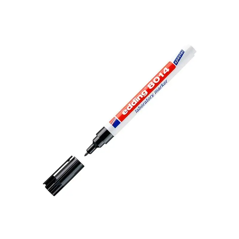 (8014-01) EDDING MARCADOR ESPECIAL PARA LABORATORIO PERMANENTE NEGRO