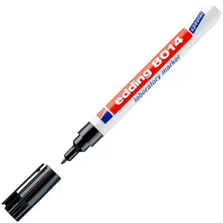 (8014-01) EDDING MARCADOR ESPECIAL PARA LABORATORIO PERMANENTE NEGRO