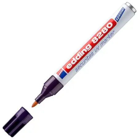 (8280UV) EDDING MARCADOR DE SEGURIDAD ULTRAVIOLETA PERMANENTE PUNTA REDONDA