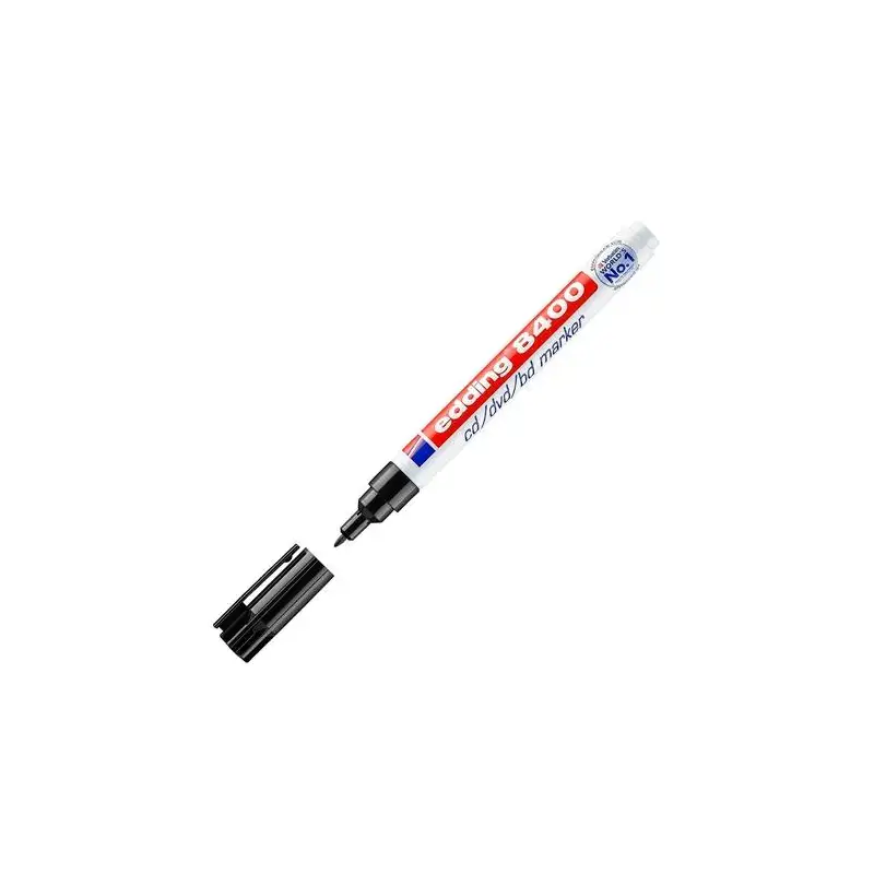 (8400-01) EDDING MARCADOR PERMANENTE 8400 PARA CD/DVD/BDS NEGRO