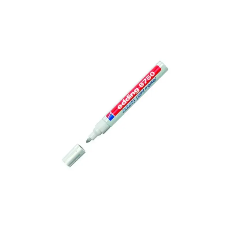 (8750-49) EDDING MARCADOR PERMANENTE DE TINTA OPACA INDUSTRIAL 8750 BLANCO