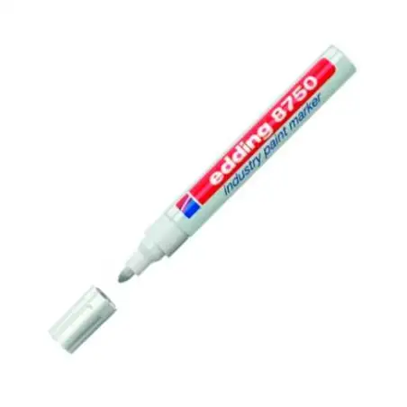 (8750-49) EDDING MARCADOR PERMANENTE DE TINTA OPACA INDUSTRIAL 8750 BLANCO