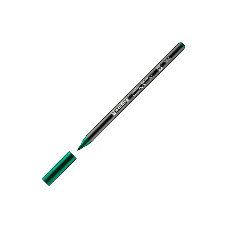 (4200-04) EDDING ROTULADOR 4200 PARA PORCELANA PUNTA PINCEL VERDE