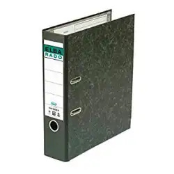 (100081018) ELBA ARCHIVADOR PALANCA A4 LOMO ANCHO RADO CLÁSICO CARTÓN FORRADO JASPEADO NEGRO
