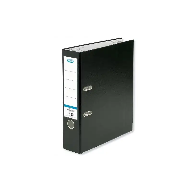 (100202154) ELBA ARCHIVADOR PALANCA A4 CARTÓN FORRADO PP LOMO ANCHO RADO NEGRO