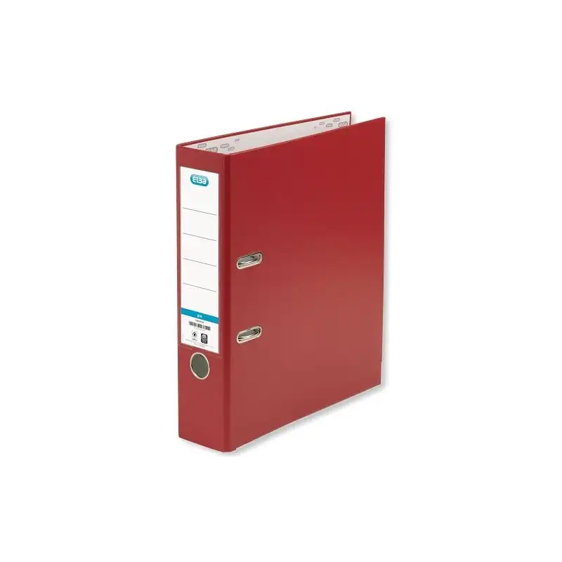 (100202156) ELBA ARCHIVADOR PALANCA A4 CARTÓN FORRADO PP LOMO ANCHO RADO ROJO
