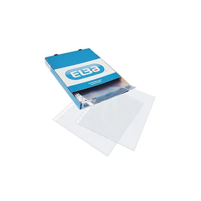 (400005365) ELBA FUNDAS MULTITALADRO STANDARD FOLIO PIEL NARANJA 90 MICRAS CAJA 100 UD