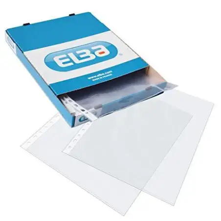 (400005365) ELBA FUNDAS MULTITALADRO STANDARD FOLIO PIEL NARANJA 90 MICRAS CAJA 100 UD