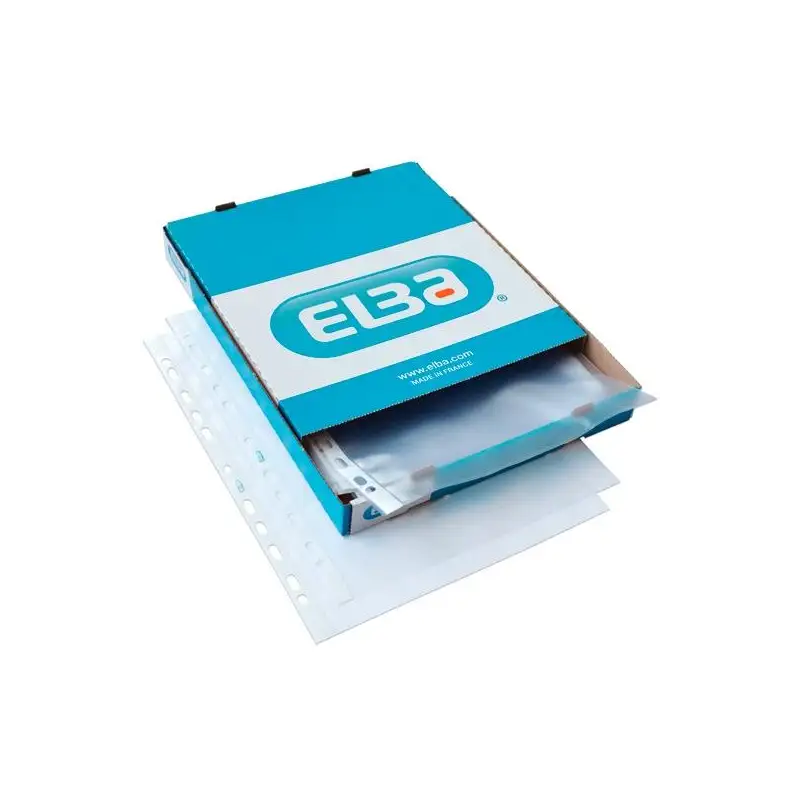 (400005370) ELBA FUNDAS MULTITALADRO STANDARD A4 PIEL NARANJA 90 MICRAS CAJA 100 UD