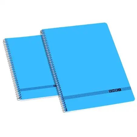 (100430029) ENRI CUADERNO ESPIRAL OFICINA 80H LISO TAPAS BLANDAS FOLIO AZUL