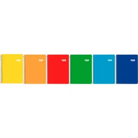(100430064) ENRI CUADERNO ESPIRAL FOLIO 80H 60GR LISO TAPA DURA C/SURTIDOS