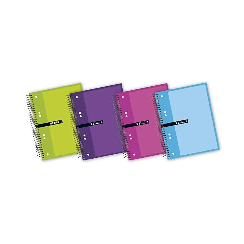 (100430087) ENRI CUADERNO ESPIRAL MICROPERFORADO 140H A5+ 5X5M 6 TALADROS T/EXTRADURAS C/SURTIDOS