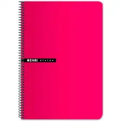 (100435749) ENRI CUADERNO ESPIRAL 100H FOLIO 70GR T/DURA 4X4 ROJO