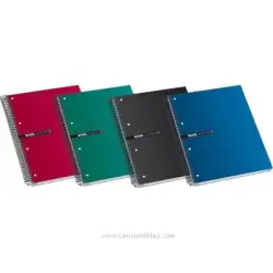 (100435751) ENRI CUADERNO ESPIRAL STATUS MICROPERFORADO 160 HOJAS 5X5 TAPAS EXTRADURAS A5+ COLORES