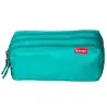 (400195237) ENRI ESTUCHE 3 CREMALLERAS POLIÉSTER VERDE AZULADO