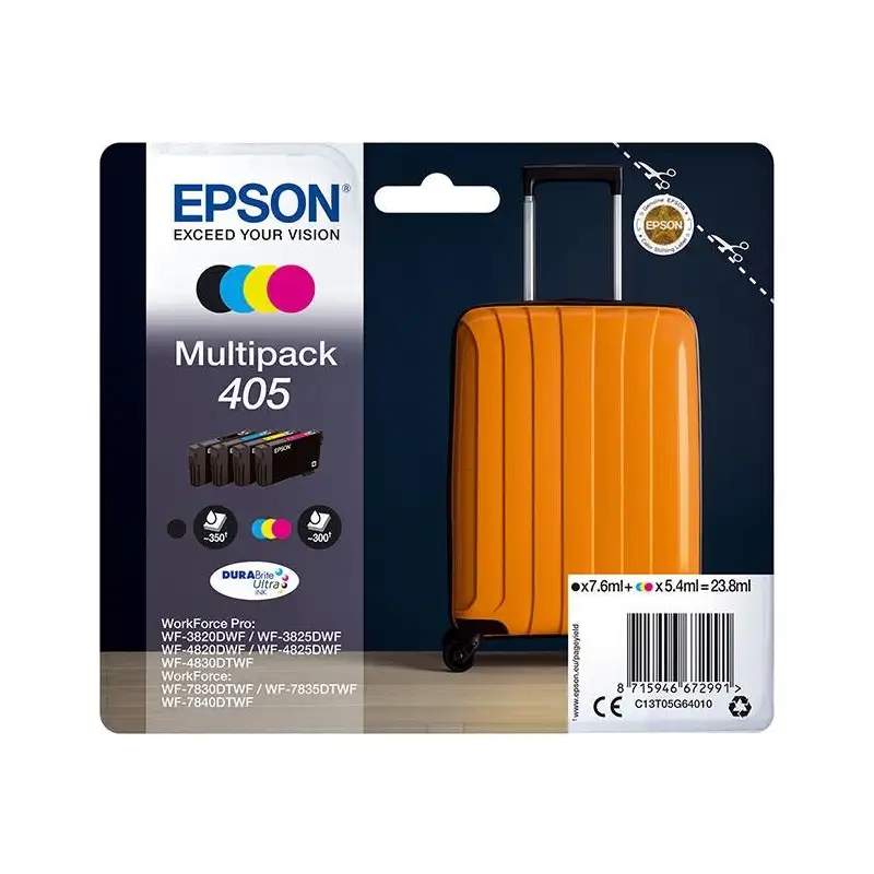 (C13T05G64010) EPSON TINTA BK /C / M /Y MULTIPACK WORKFORCE PRO WF-3820DWF