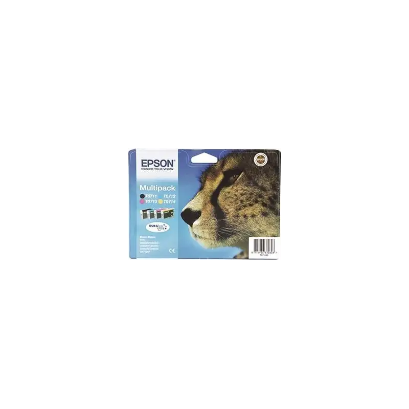 (C13T07154012) EPSON BK / C / M / Y STYLUS D-78/92/120 DX-4000/5000/6000/7000F (T0711+T0712+T0713+T0714)