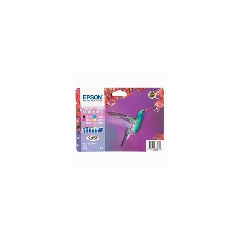 (C13T08074011) EPSON STYLUS PHOTO R-265/360/RX-560/585/685 CARTUCHO MULTIPACK 6 COLORES