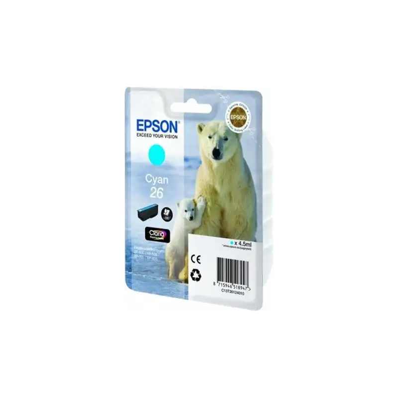 (C13T26124012) EPSON TINTA CIAN CLARIA PREMIUM XP 510 520 600 605 610 615 620 625 700 710 720 800 810 820 - 26