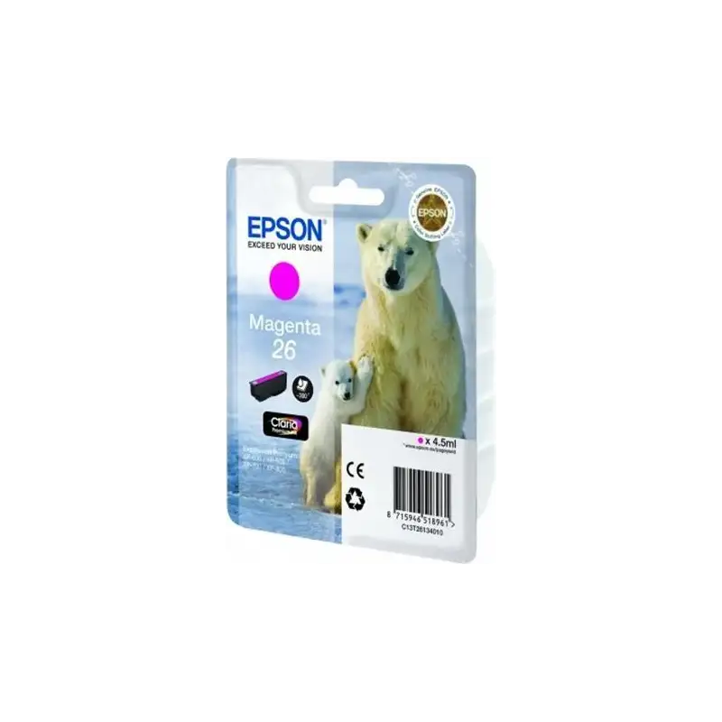 (C13T26134012) EPSON TINTA MAGENTA CLARIA PREMIUM XP 510 520 600 605 610 615 620 625 700 710 720 800 810 820 - 26