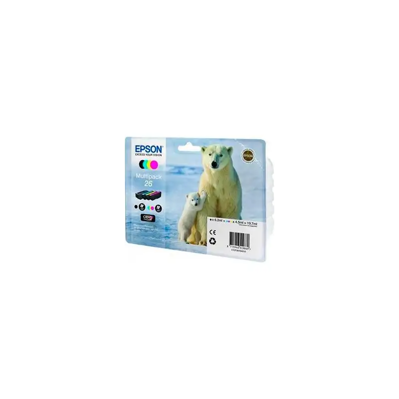 (C13T26164010) EPSON MULTIPACK BK/C/M/Y CLARIA PREMIUM XP 510 520 600 605 610 615 620 625 700 710 720 800 810 820 - 26