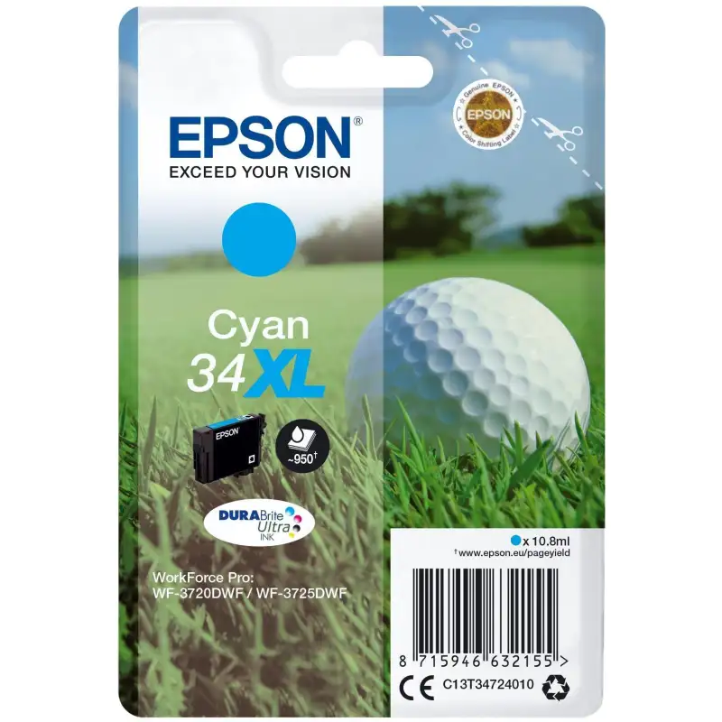 (C13T34724010) EPSON CARTUCHOS DE TINTA CIAN DURABRITE  ULTRA INK
