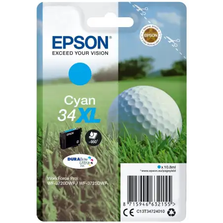 (C13T34724010) EPSON CARTUCHOS DE TINTA CIAN DURABRITE  ULTRA INK