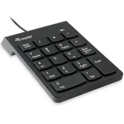 (245205) EQUIP TECLADO NUMÉRICO UNIVERSAL CABLE USB 18 TECLAS PLÁSTICO NEGRO