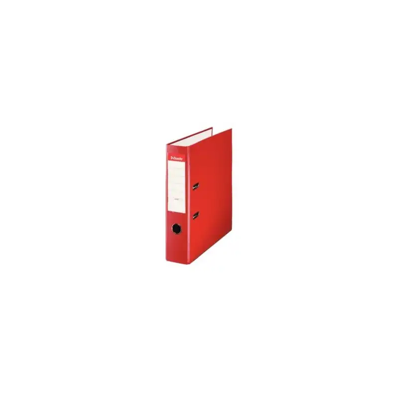 (42301) ESSELTE ARCHIVADOR PALANCA FOLIO LOMO ANCHO PP INTERIOR FORRADO EN PAPEL RADO CANTONERAS ROJO