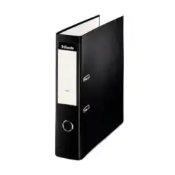 (42304) ESSELTE ARCHIVADOR PALANCA FOLIO LOMO ANCHO PP INTERIOR FORRADO EN PAPEL RADO CANTONERAS NEGRO